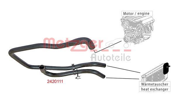 Durite de radiateur (Durite de refroidissement) METZGER ref. 2420111